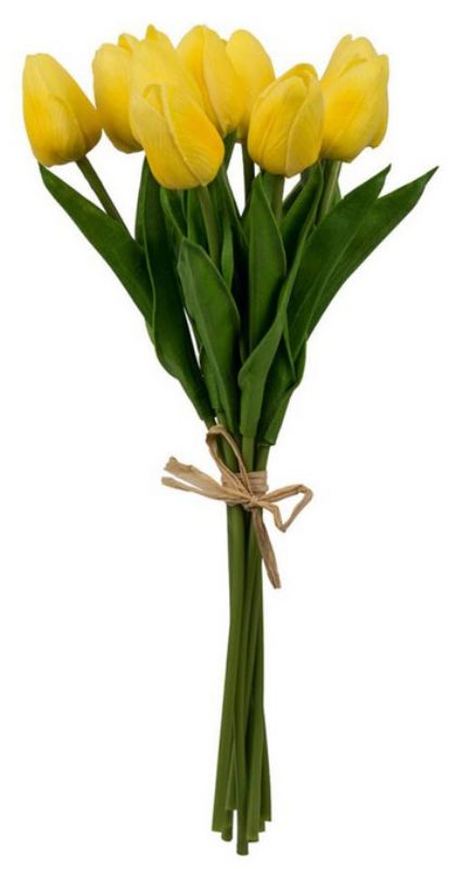 Artificial TULIP BUNCH - 9 PCE (YELLOW)