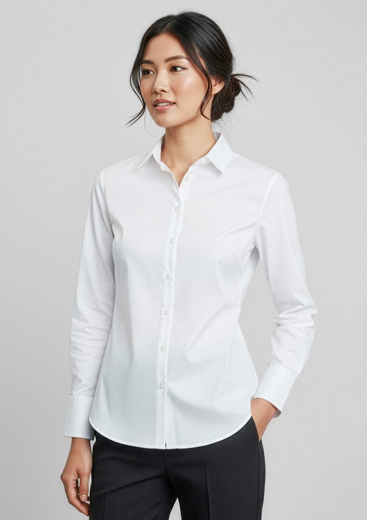 Camden Womens Long Sleeve Shirt - Blue