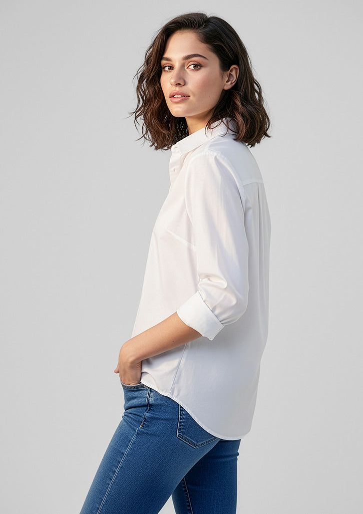 Memphis Womens Long Sleeve Shirt - White