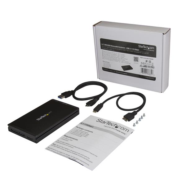 USB C Hard Drive Enclosure 2.5" SATA SSD HDD - USB 3.1 10Gbps - for S251BU31REM