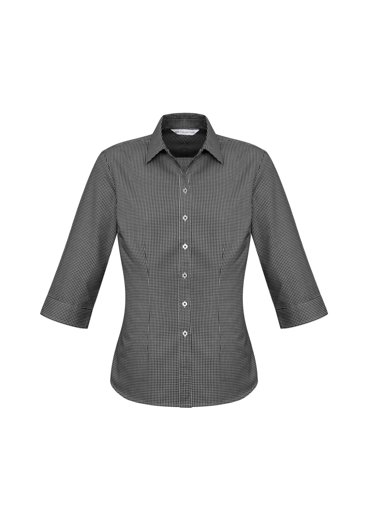 Ellison Womens 3/4 Sleeve Shirt - Black
