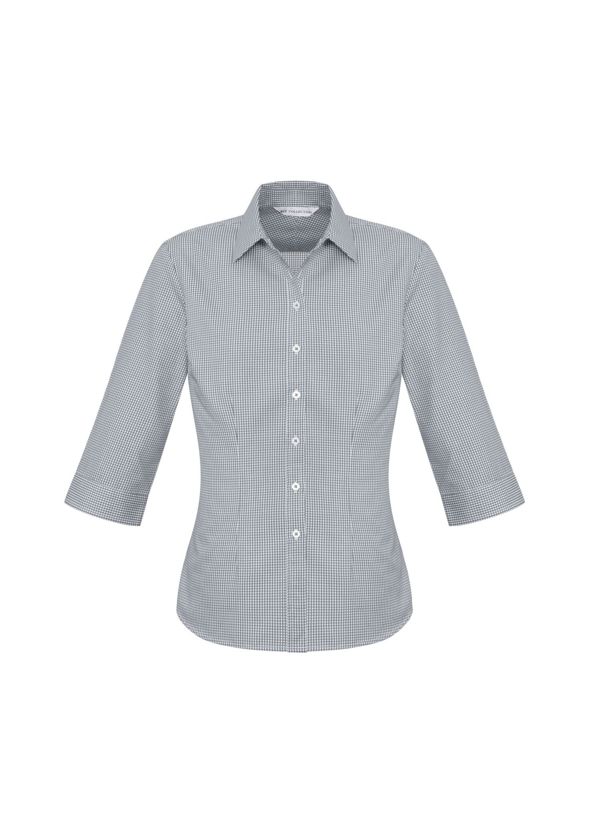 Ellison Womens 3/4 Sleeve Shirt - Silver
