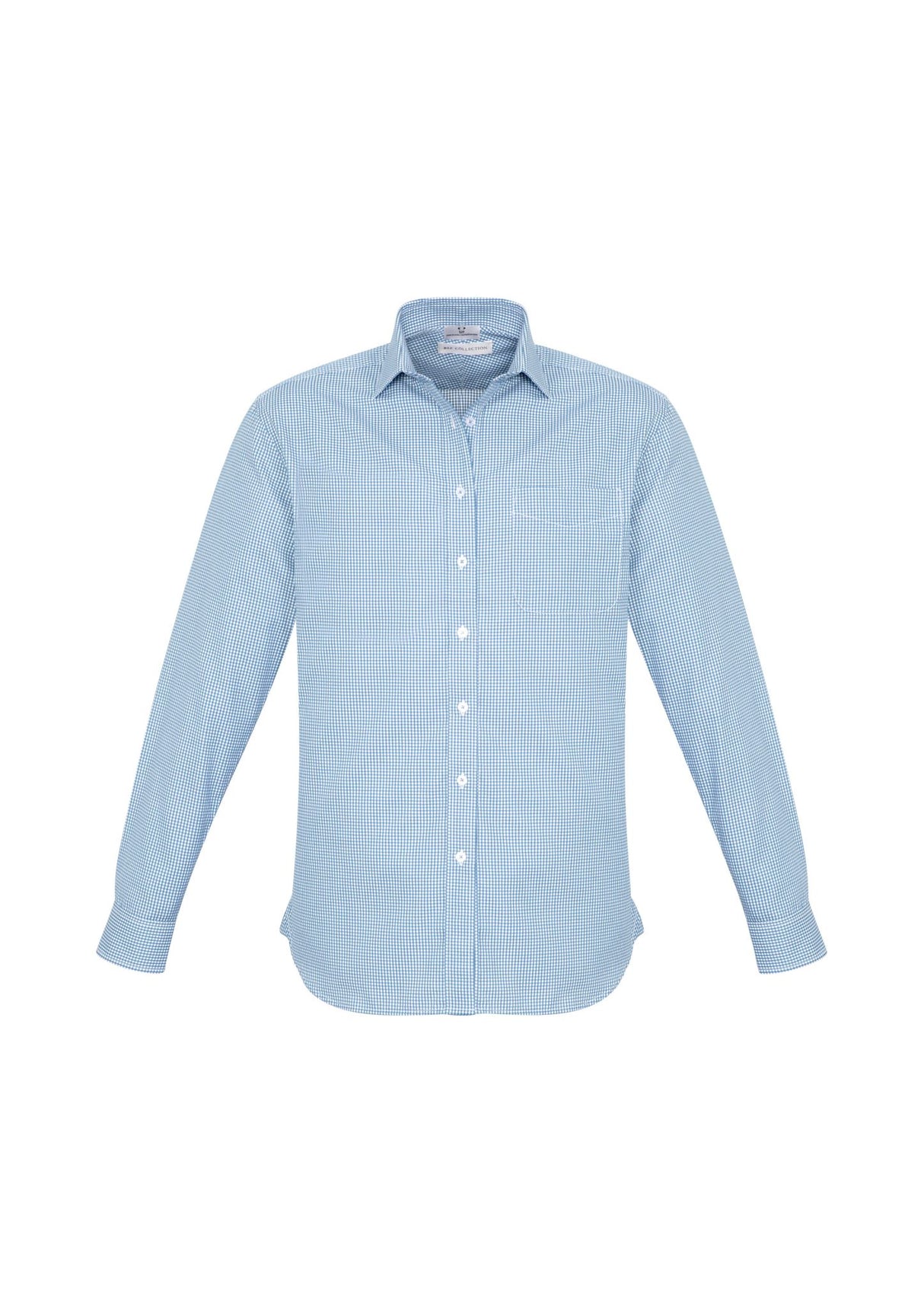 Ellison Mens Long Sleeve Shirt - Blue