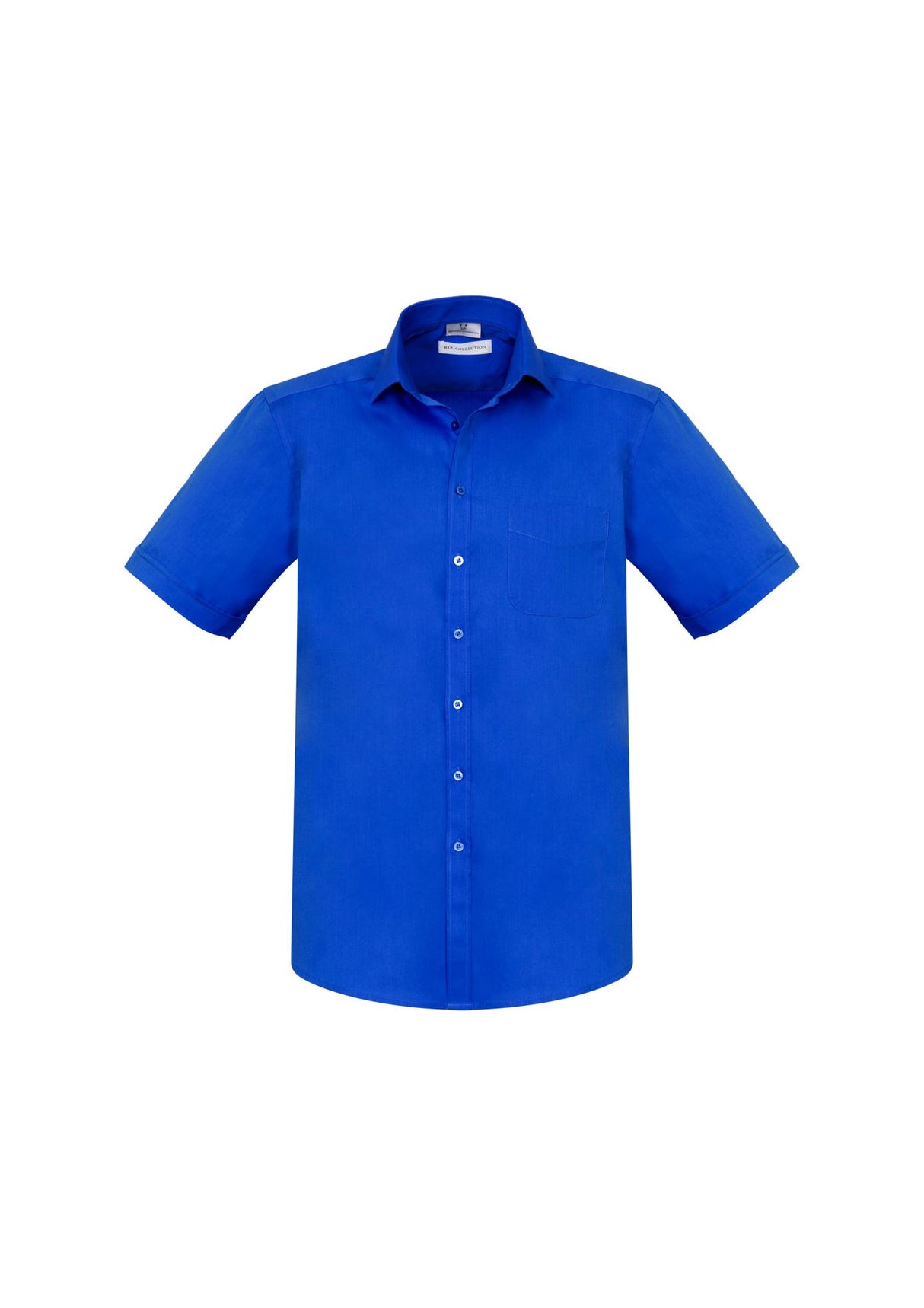 Monaco Mens Short Sleeve Shirt - Electric Blue