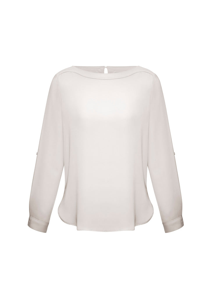 Madison Womens Boatneck Top - Ivory