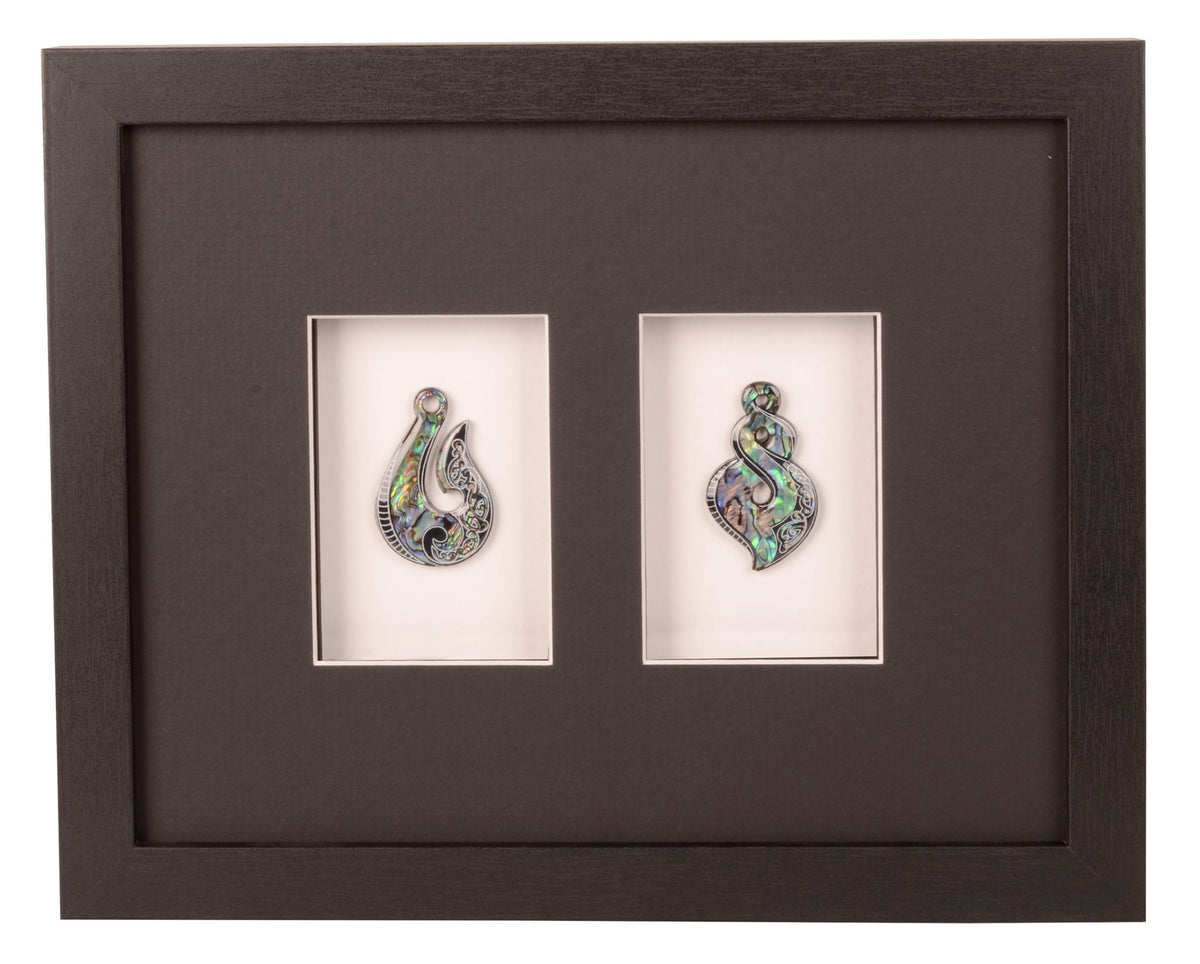 Shadow Box 2 Opening with Paua Carvings