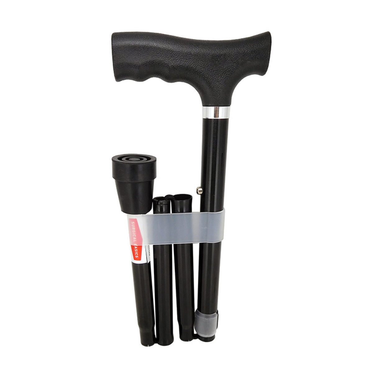 Surgical Basics Foldable Walking Stick 83-93cm - Black