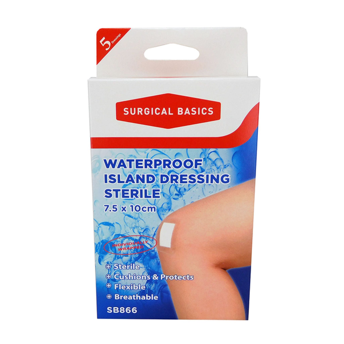 Surgical Basics Clear Waterproof Adhesive Dressings 5pc