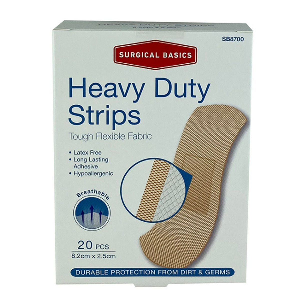 SB Heavy Duty Fabric Strips 20pk Disp - 6pcs