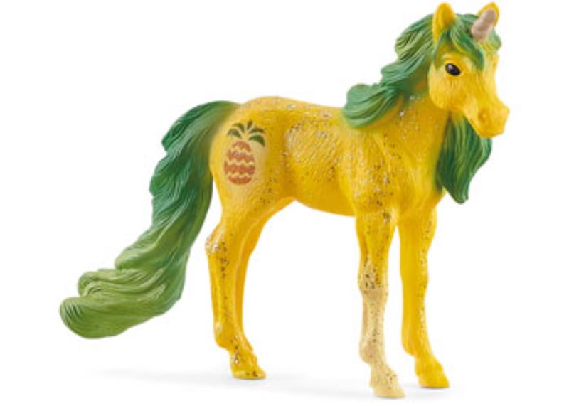Colorful Schleich Pineapple figurine, perfect for imaginative play and educational purposes for children ages 3 and up.