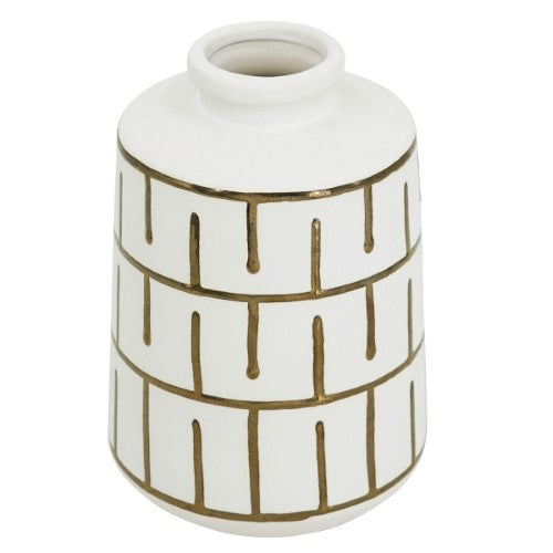 Vase - Ceramic White (13 X 13 X 23.5cm)