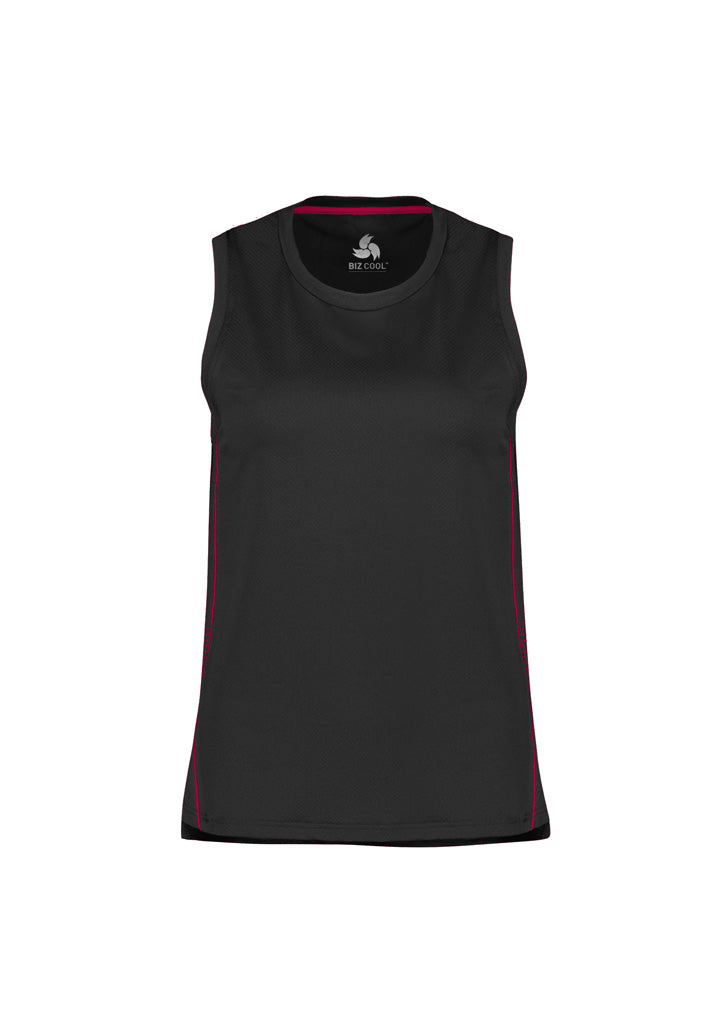 Balance Womens Singlet - Black/Red