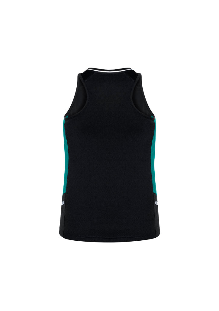Renegade Womens Singlet - Black/Teal/Silver
