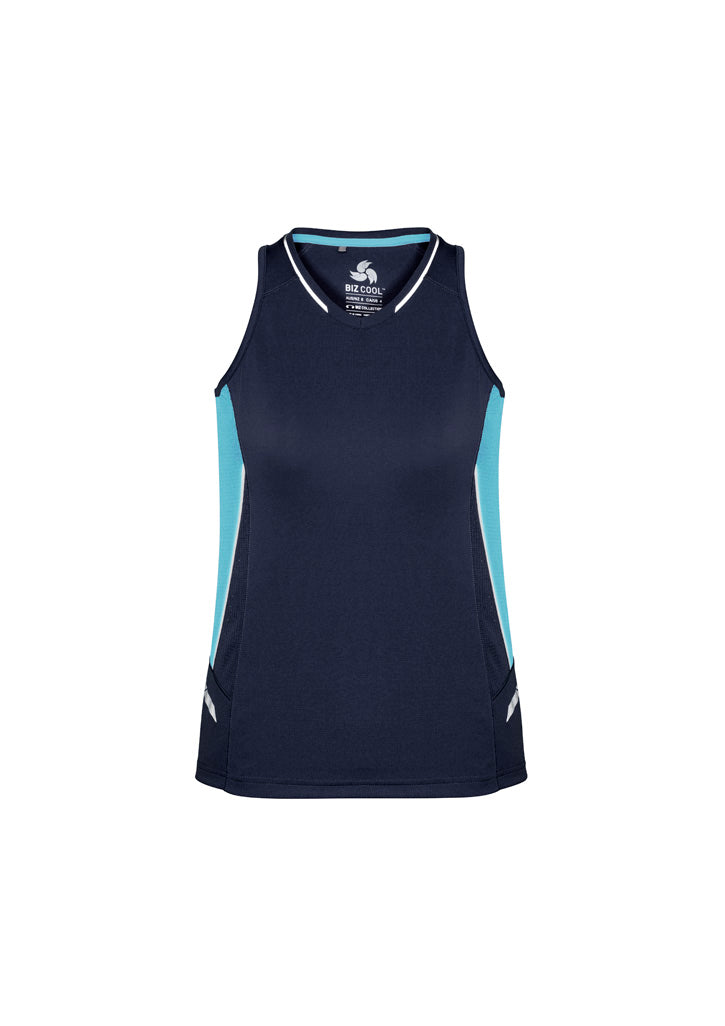 Renegade Womens Singlet - Navy/Sky/Silver