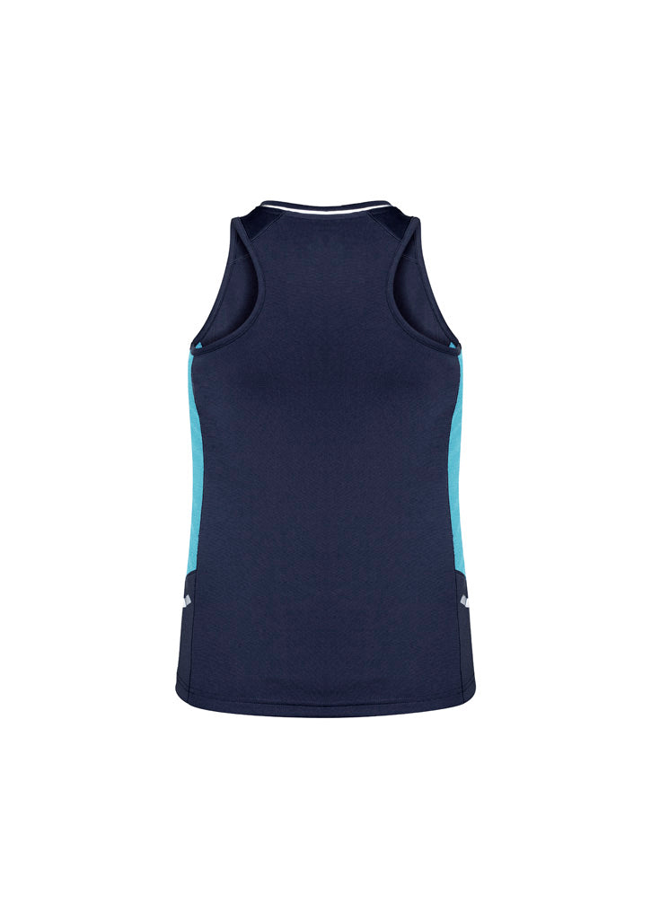 Renegade Womens Singlet - Navy/Sky/Silver