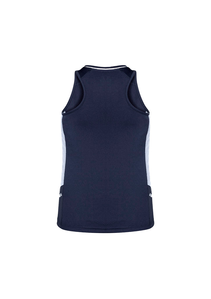 Renegade Womens Singlet - Navy/White/Silver