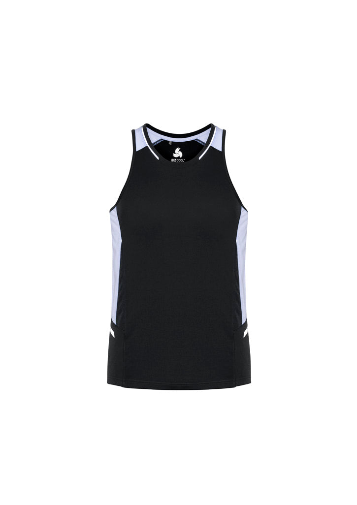 Renegade Mens Singlet - Black/White/Silver