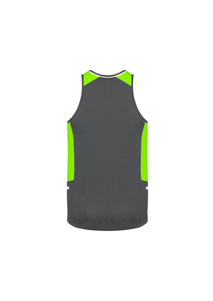 Renegade Mens Singlet - Grey/Fluoro Lime/Silver