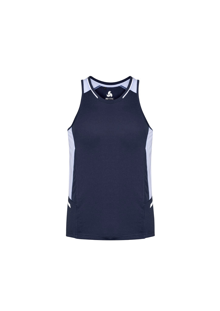 Renegade Mens Singlet - Navy/White/Silver