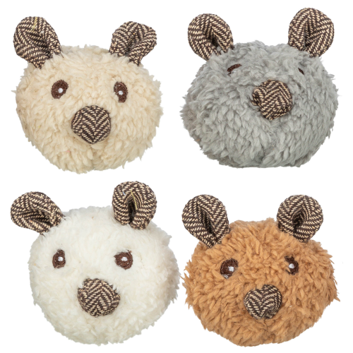 Cat Toy - Catnip Bear Ball 8cm (Assorted)