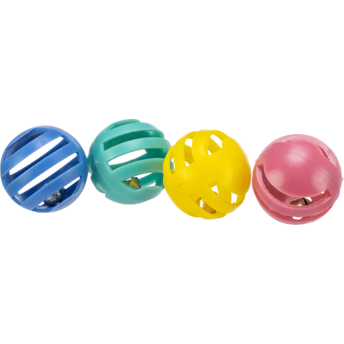 Cat Toy - Plastic Balls with Bell 4cm (4pk)