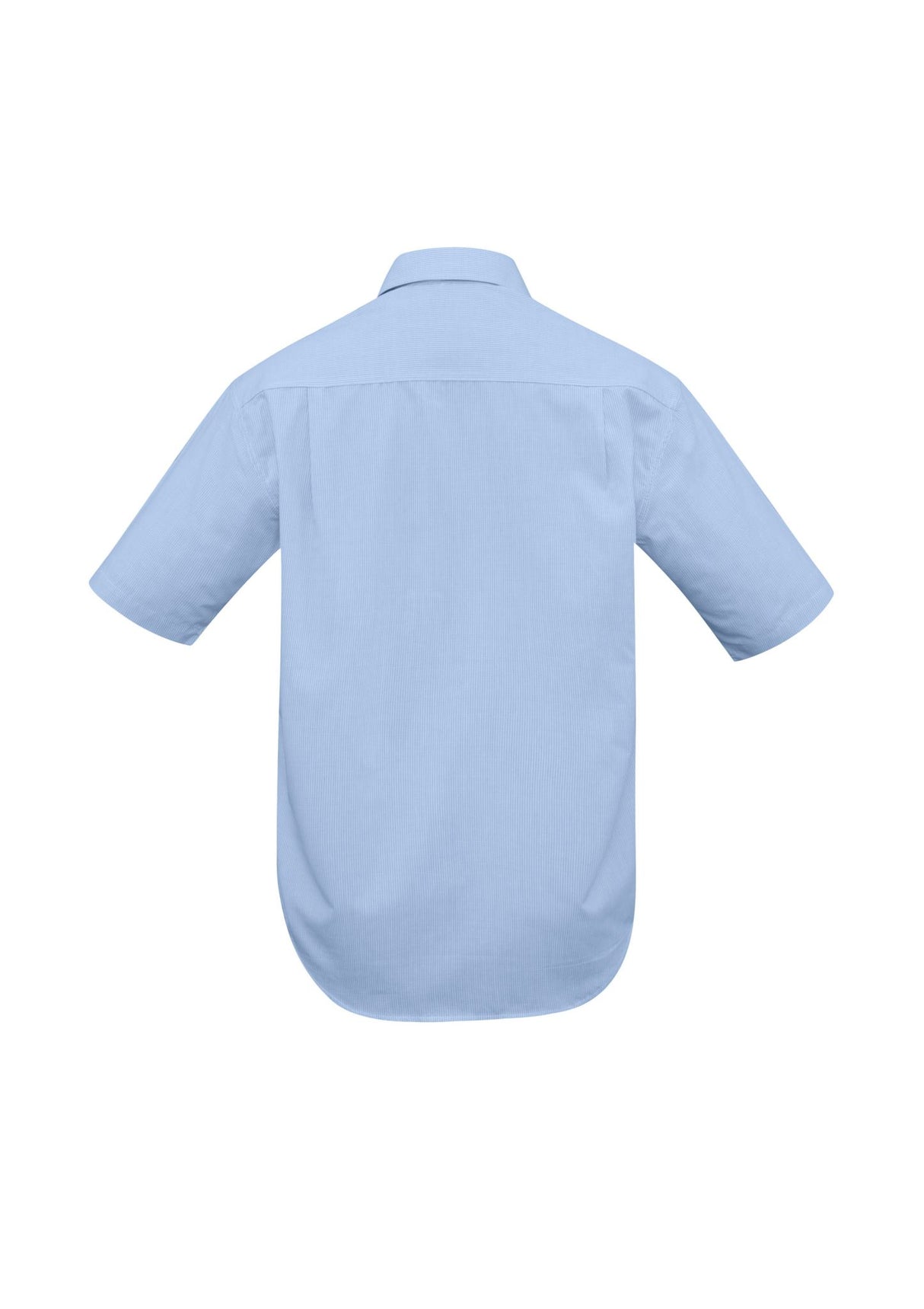 Micro Mens Check Short Sleeve Shirt - Sky