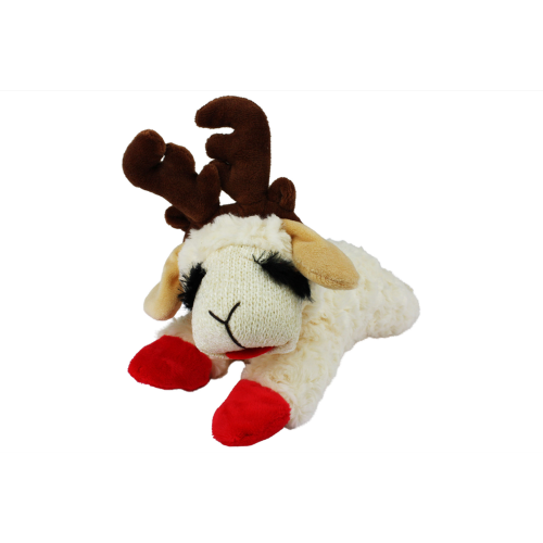 Dog Toy - Xmas Lamb Chop with Antlers (25cm)