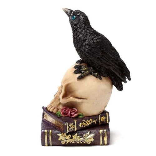 Ornament - Crow Perched on Skull & Books (Set of 2 Asstd)