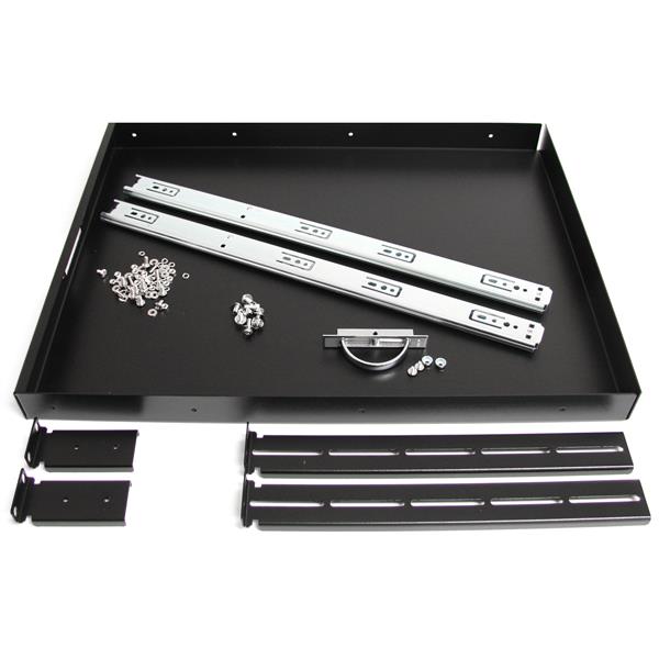 55cm (22in) Black Deep Sliding Server Rack Cabinet Shelf