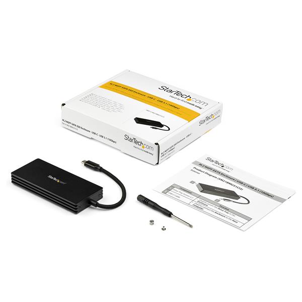 M.2 SSD Enclosure for M.2 SATA Drives - USB 3.1 - USB-C