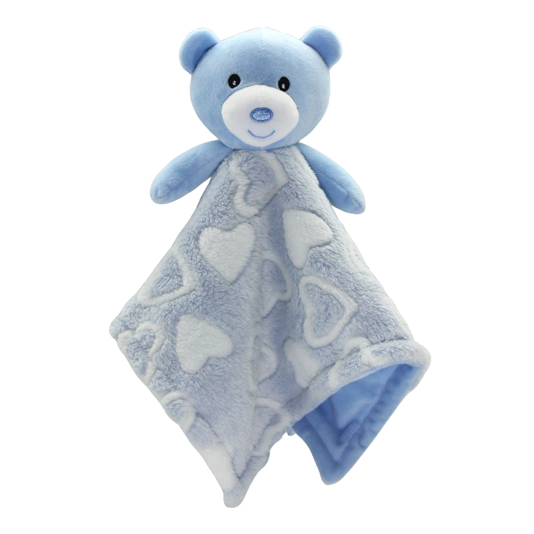 Soft Plush Toy - Blue Bear Baby Cuddle Buddy Blanket Set