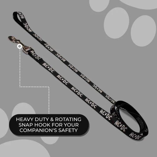 Dog Lead - ACDC Black & White Logo (183cm)