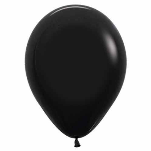 Pack of 100 elegant black latex balloons, ideal for celebrations, measuring 30cm, durable and versatile for any event.