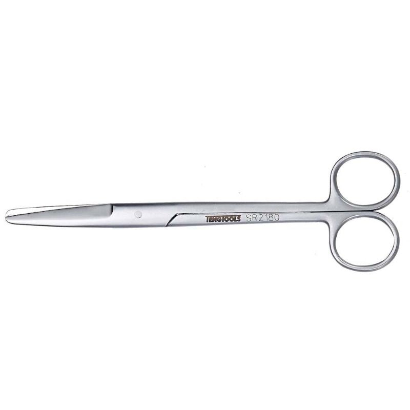 Teng Precision Scissors 180mm with straight blunt point, stainless steel blades for precise and durable cutting.