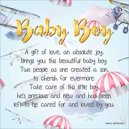 LED Block - Baby Boy Enlightened Wishes