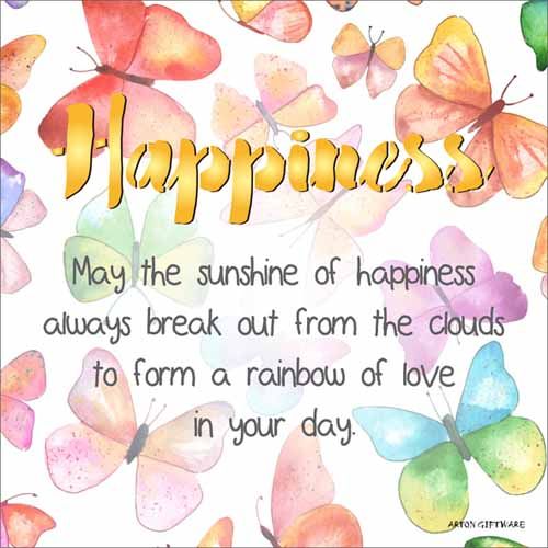 LED Block - Happiness Enlightened Wishes