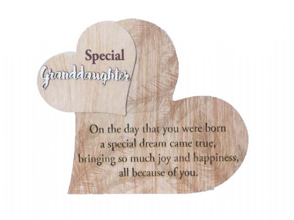 Granddaughter Heart 18 x 15cm