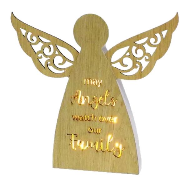 Starlight Watch Family Angel LED Plaque