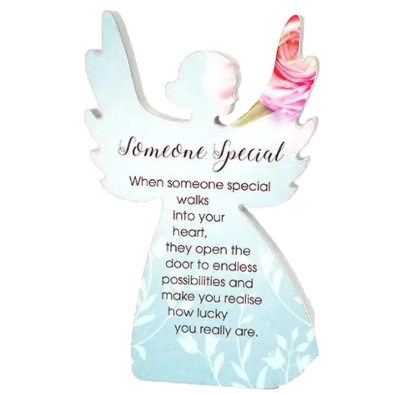 Someone Heavenly Rose Angel Plaque