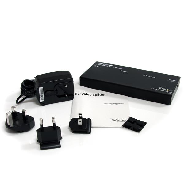 2 Port DVI Video Splitter with Audio