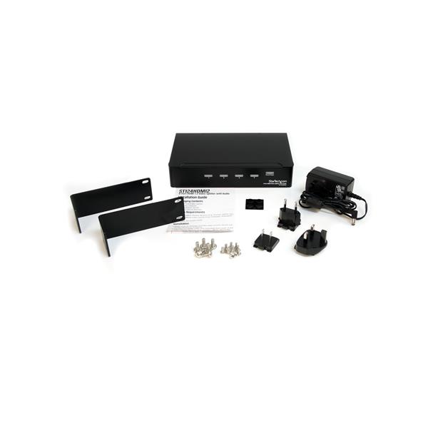4-port HDMI splitter and signal amplifier