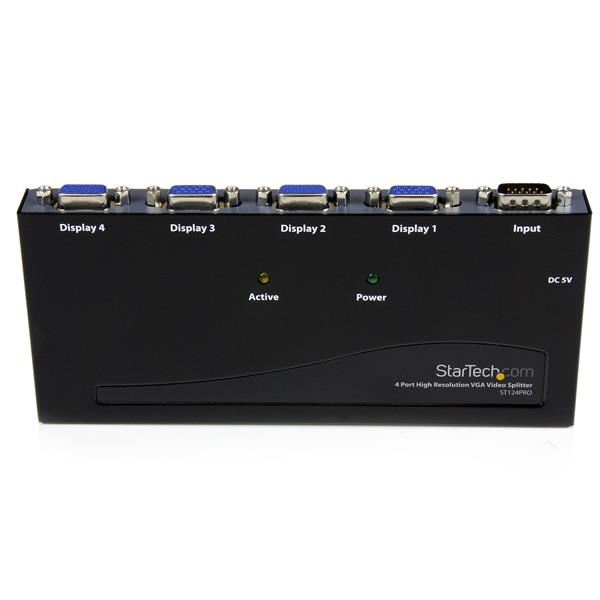 4 Port High Resolution VGA Video Splitter - 350 MHz