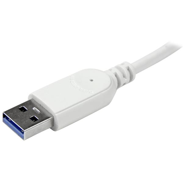 4-Port Portable USB 3.0 Hub with Built-in Cable