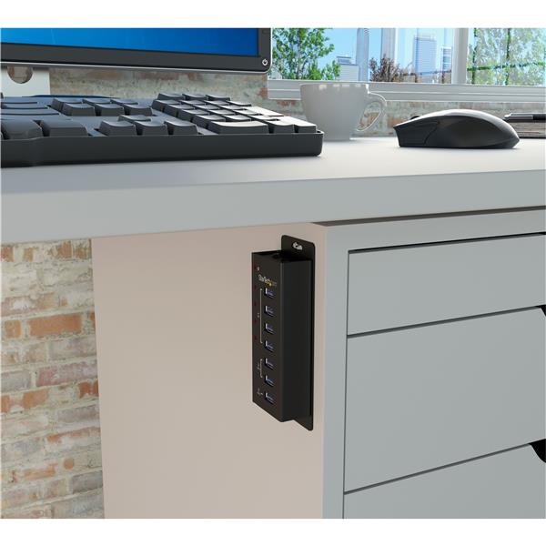 4 Port USB 3.0 Hub plus 3 Dedicated USB Charging Ports (2 x 1A & 1 x 2A)