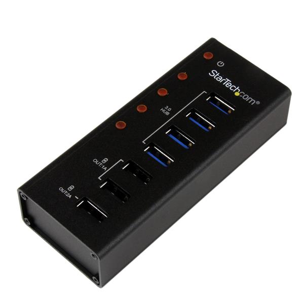 4 Port USB 3.0 Hub plus 3 Dedicated USB Charging Ports (2 x 1A & 1 x 2A)