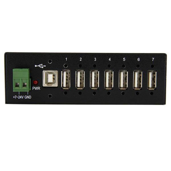 Mountable Rugged Industrial 7 Port USB Hub