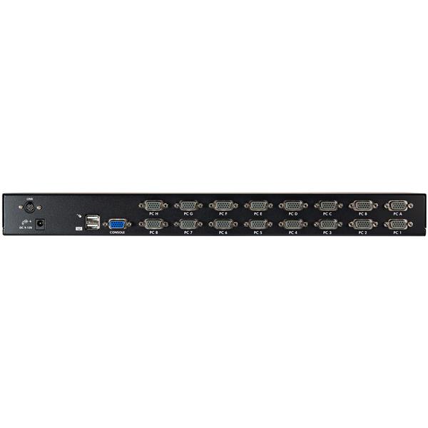 16 Port 1U Rackmount USB KVM Switch Kit with OSD and Cables