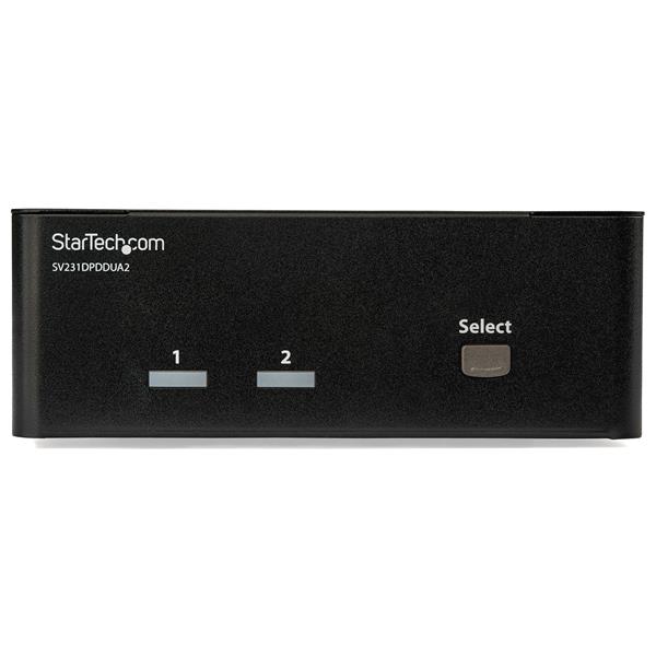 2-Port DisplayPort Dual-Monitor KVM Switch - 4K 60Hz