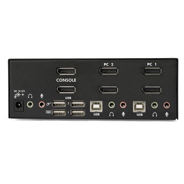 2-Port DisplayPort Dual-Monitor KVM Switch - 4K 60Hz