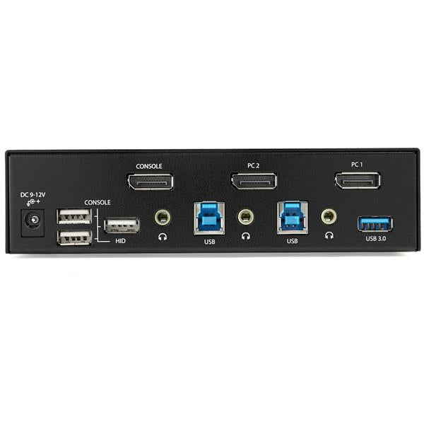 2 Port DisplayPort KVM Switch 4K 60Hz DP 1.2 w/USB 3.0 Hub TAA